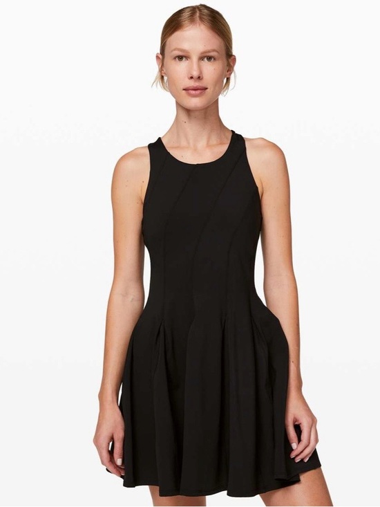 lululemon athletica Dresses & Skirts - Lululemon Court Crush Tennis Dress Black W1BXHS best fits a 6 or 8
